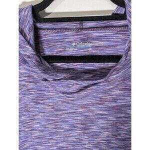 Columbia Women's Purple Space Dye Lightweight Hoodie Pullover Sun Protection L